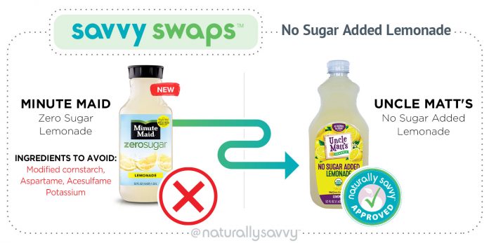 Savvy Swap No Sugar Added Lemonade