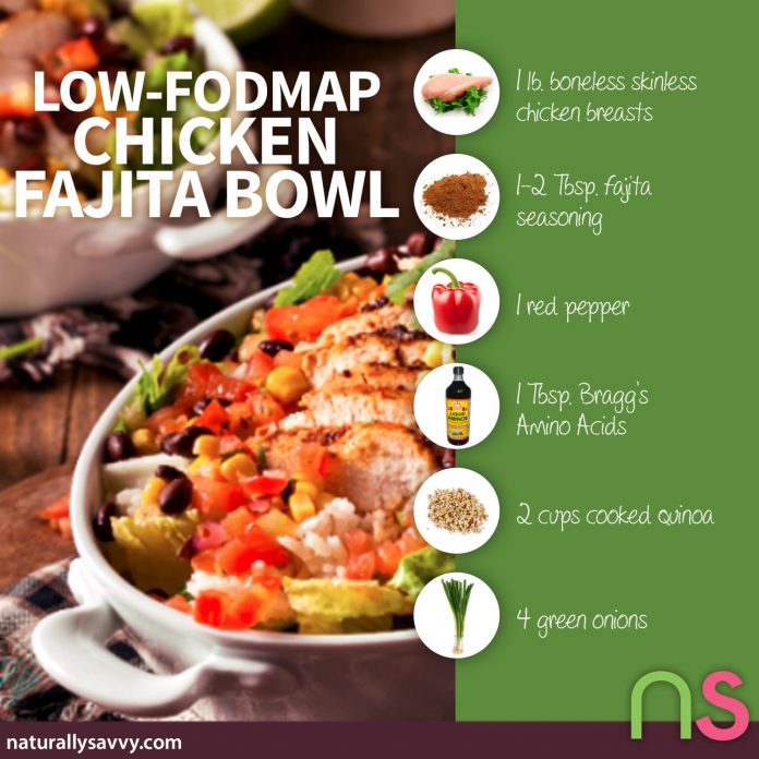 Low-FODMAP Chicken Fajita Bowl 2