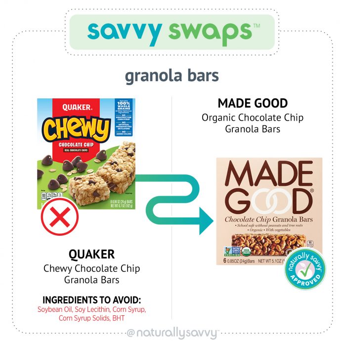 Savvy Swap Granola Bars